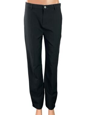 Adidas Solid Golf Women's Black High Rise Straight Leg Trousers Pants Size L